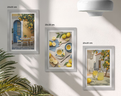 Galerie de perete Lămâi limonadă uși albastre priveliști de vară