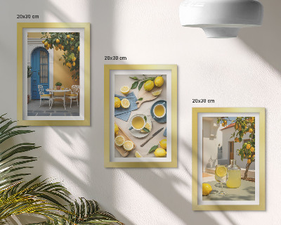 Galerie de perete Lămâi limonadă uși albastre priveliști de vară