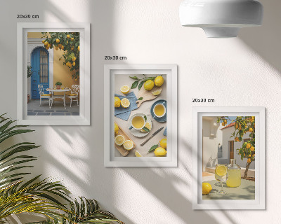 Galerie de perete Lămâi limonadă uși albastre priveliști de vară