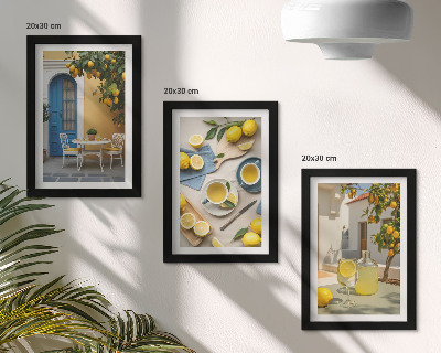 Galerie de perete Lămâi limonadă uși albastre priveliști de vară