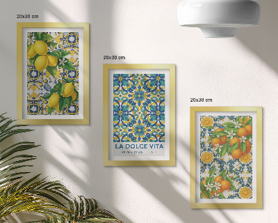 Galerie de perete Flori de lămâi și portocale în stil italian