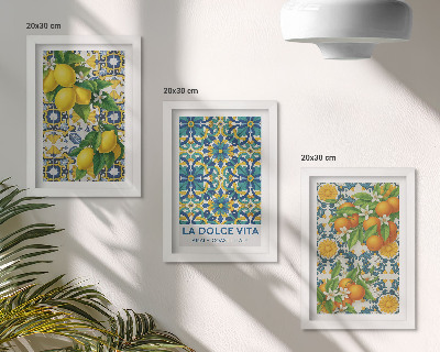 Galerie de perete Flori de lămâi și portocale în stil italian