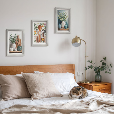 Galerie de perete Accesorii de bucătărie cu plante în stil modern