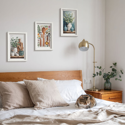 Galerie de perete Accesorii de bucătărie cu plante în stil modern