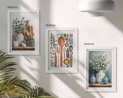 Galerie de perete Accesorii de bucătărie cu plante în stil modern
