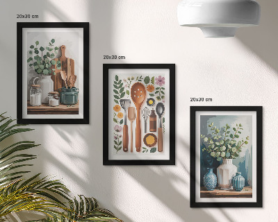 Galerie de perete Accesorii de bucătărie cu plante în stil modern