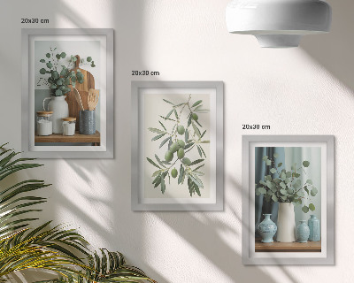 Galerie de perete Estetica măslinelor verzi și a ramurilor de eucalipt