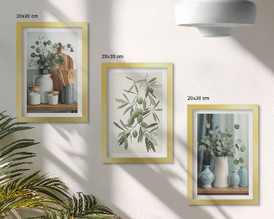 Galerie de perete Estetica măslinelor verzi și a ramurilor de eucalipt