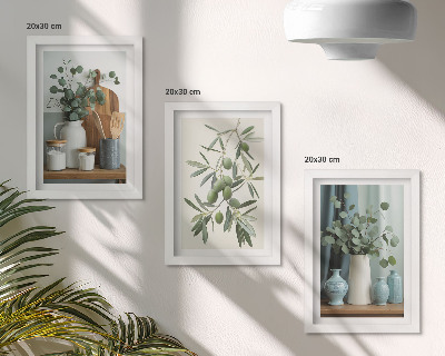 Galerie de perete Estetica măslinelor verzi și a ramurilor de eucalipt