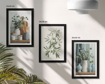 Galerie de perete Estetica măslinelor verzi și a ramurilor de eucalipt