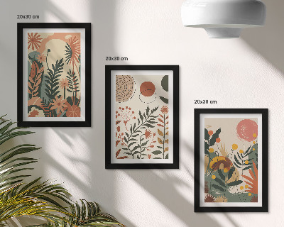 Galerie de perete Modele de plante vintage în nuanțe pastelate