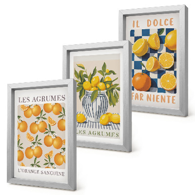 Galerie de perete Citrice retro cu accente galbene