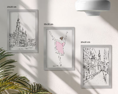 Galerie de perete Imagini elegante cu balerine dansatoare și arhitectură