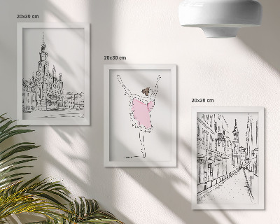 Galerie de perete Imagini elegante cu balerine dansatoare și arhitectură