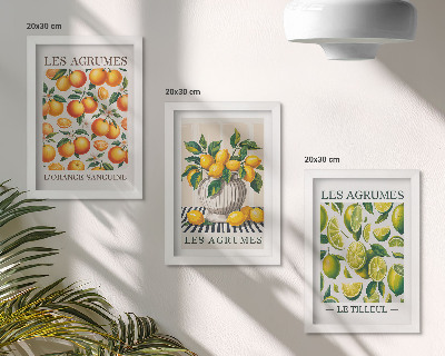 Galerie de perete Citrice în diverse versiuni colorate și proaspete
