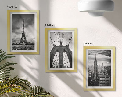Set 3 tablouri Turnuri și poduri în nuanțe monocromatice