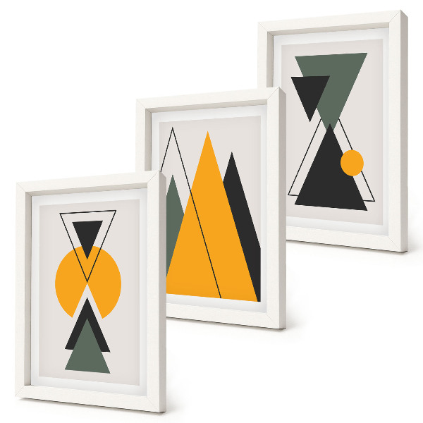 Set 3 tablouri Forme geometrice abstracte
