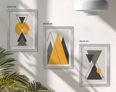 Set 3 tablouri Forme geometrice abstracte