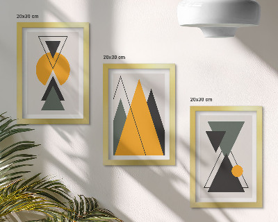 Set 3 tablouri Forme geometrice abstracte