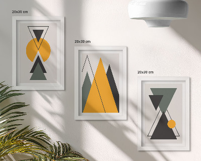 Set 3 tablouri Forme geometrice abstracte