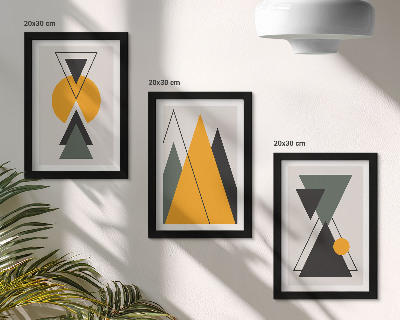Set 3 tablouri Forme geometrice abstracte