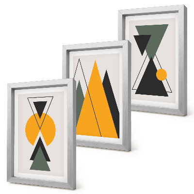 Set 3 tablouri Forme geometrice abstracte