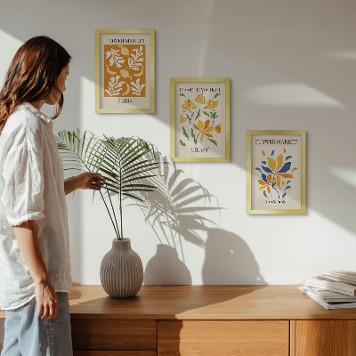 Galerie de perete Postere florale Paris Milano Londra