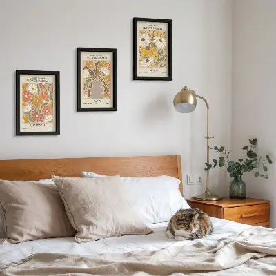Set de 3 tablouri cu modele florale din Amsterdam, Paris și Londra