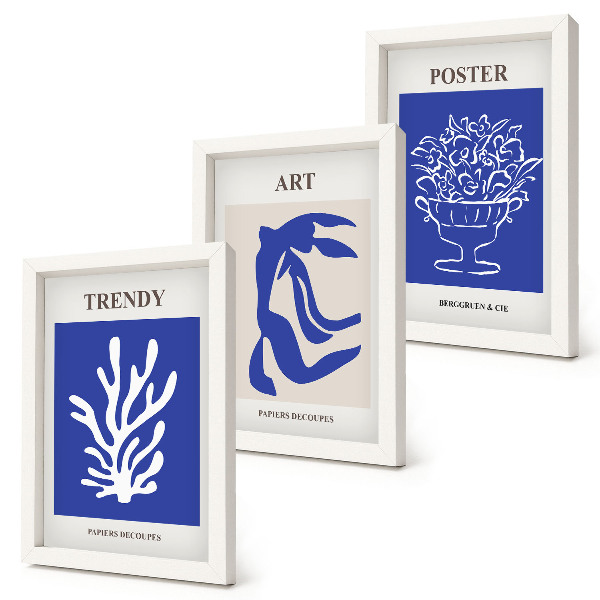 Set 3 tablouri Postere cu artă abstractă ale lui Henri Matisse