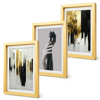Galerie de perete Modele de pictură abstractă și două mâini