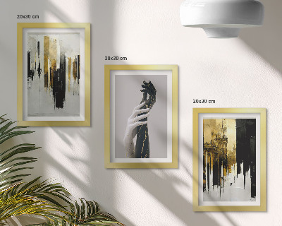 Galerie de perete Modele de pictură abstractă și două mâini