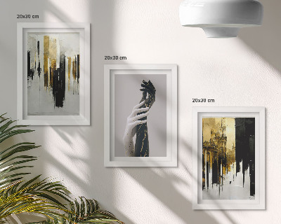 Galerie de perete Modele de pictură abstractă și două mâini