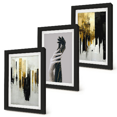 Galerie de perete Modele de pictură abstractă și două mâini