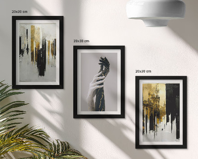 Galerie de perete Modele de pictură abstractă și două mâini