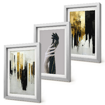 Galerie de perete Modele de pictură abstractă și două mâini