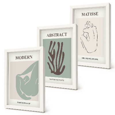 Set 3 tablouri Picturi elegante cu motive abstracte de Henri Matisse