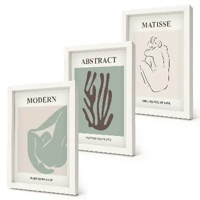 Set 3 tablouri cu motive abstracte de Henri Matisse picturi elegante