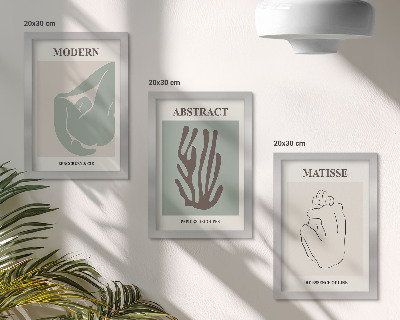 Set 3 tablouri Picturi elegante cu motive abstracte de Henri Matisse