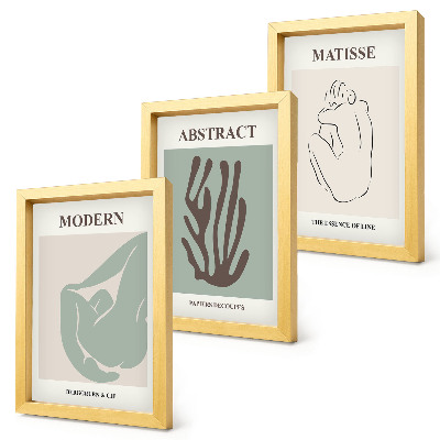 Set 3 tablouri Picturi elegante cu motive abstracte de Henri Matisse