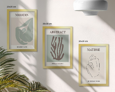 Set 3 tablouri Picturi elegante cu motive abstracte de Henri Matisse