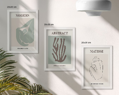 Set 3 tablouri Picturi elegante cu motive abstracte de Henri Matisse