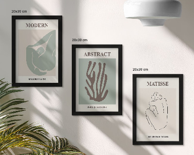 Set 3 tablouri Picturi elegante cu motive abstracte de Henri Matisse