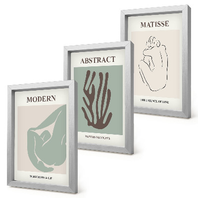 Set 3 tablouri Picturi elegante cu motive abstracte de Henri Matisse