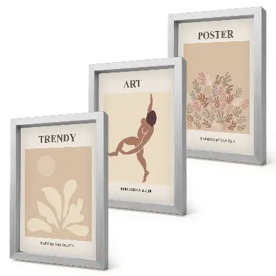 Set 3 tablouri cu forme și figuri abstracte de Henri Matisse