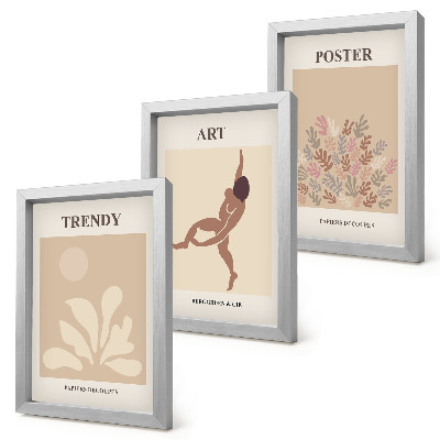 Set 3 tablouri Forme și figuri abstracte de Henri Matisse