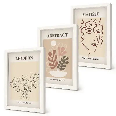 Galerie de perete cu motive și linii vegetale în stil modern