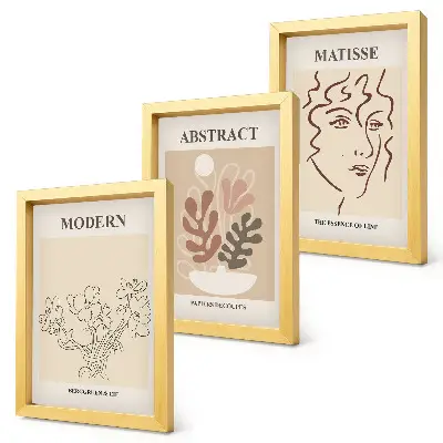 Galerie de perete cu motive și linii vegetale în stil modern