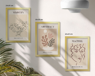 Galerie de perete Motive și linii vegetale într-un stil modern