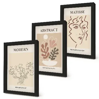 Galerie de perete cu motive și linii vegetale în stil modern