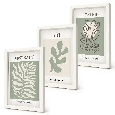 Set de 3 tablouri cu postere florale de Henri Matisse 